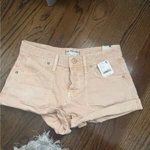 We The Free Pink Jean Shorts
